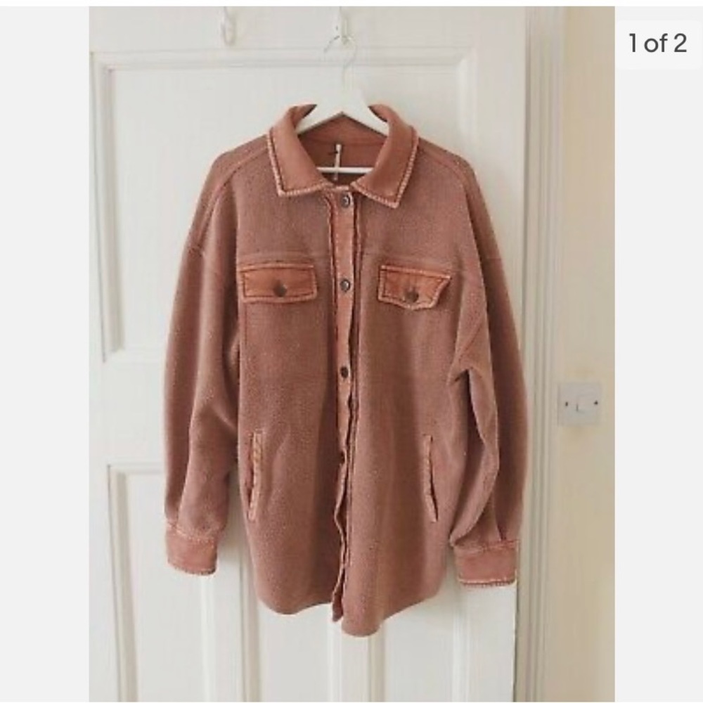 Free people ruby jacket in the color cinnamon
